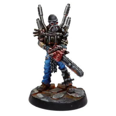 Ascua con motosierra y protección contra la contaminación