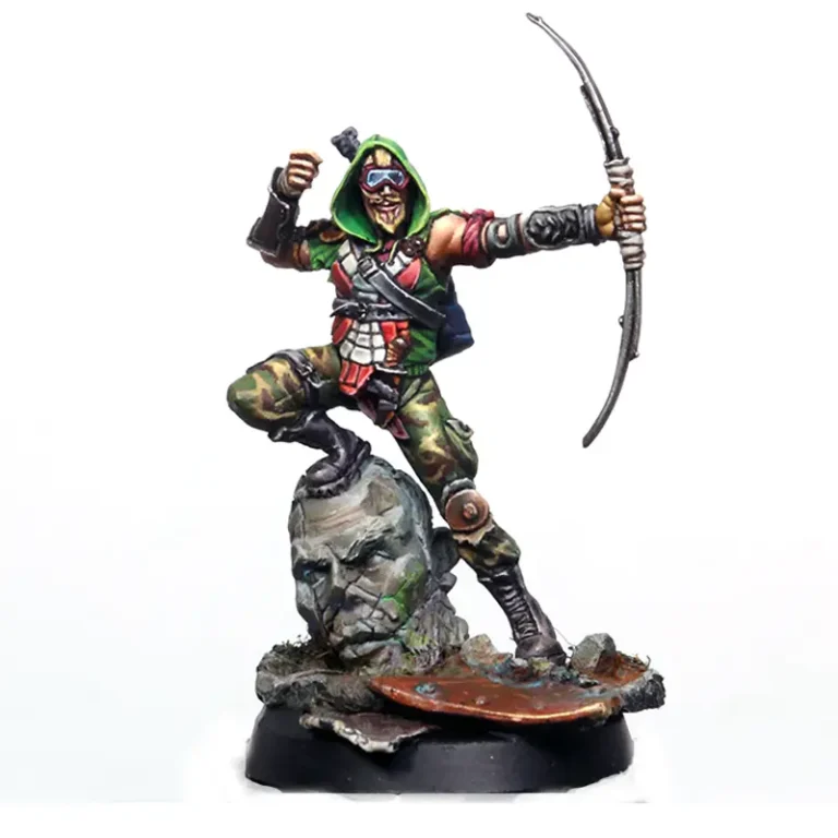 Machaca con cuero endurecido, arco y filo pequeño