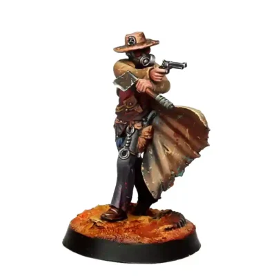 Jefe con pistola y filo medio