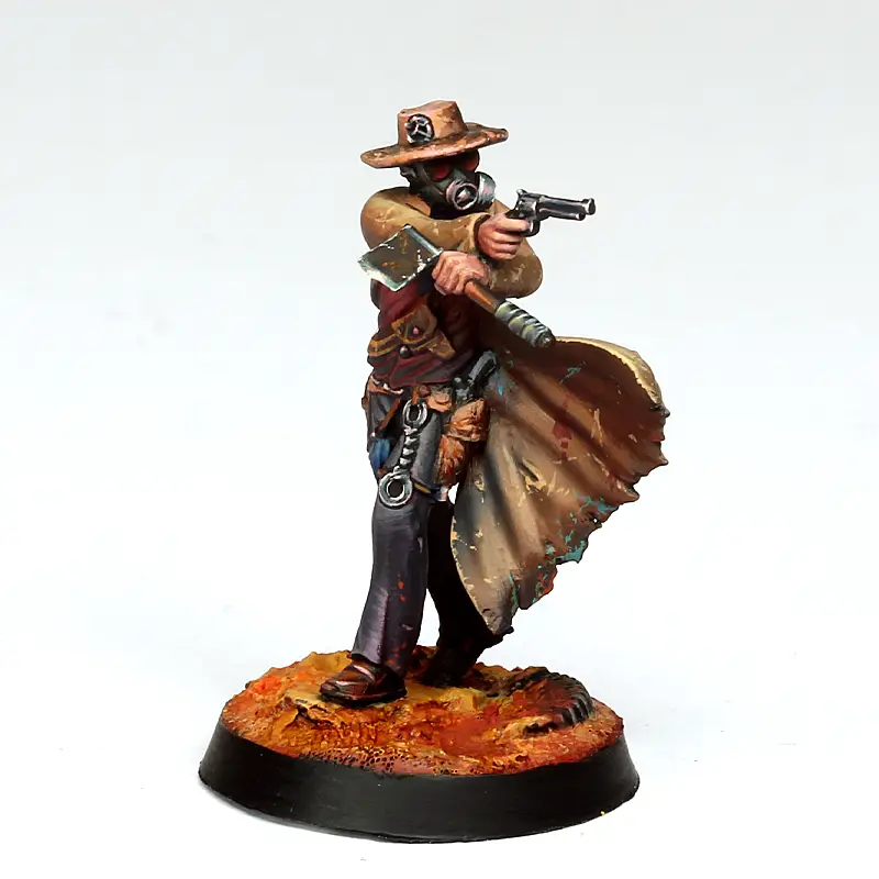 Jefe con pistola y filo medio