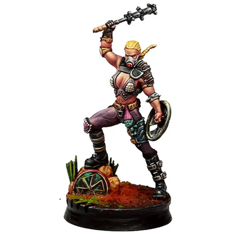 Bruta con maza y escudo