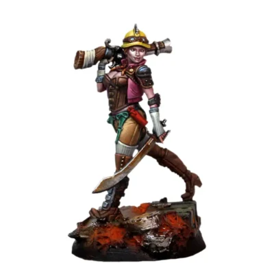 Engranaje con trabuco, filo medio y cuero endurecido