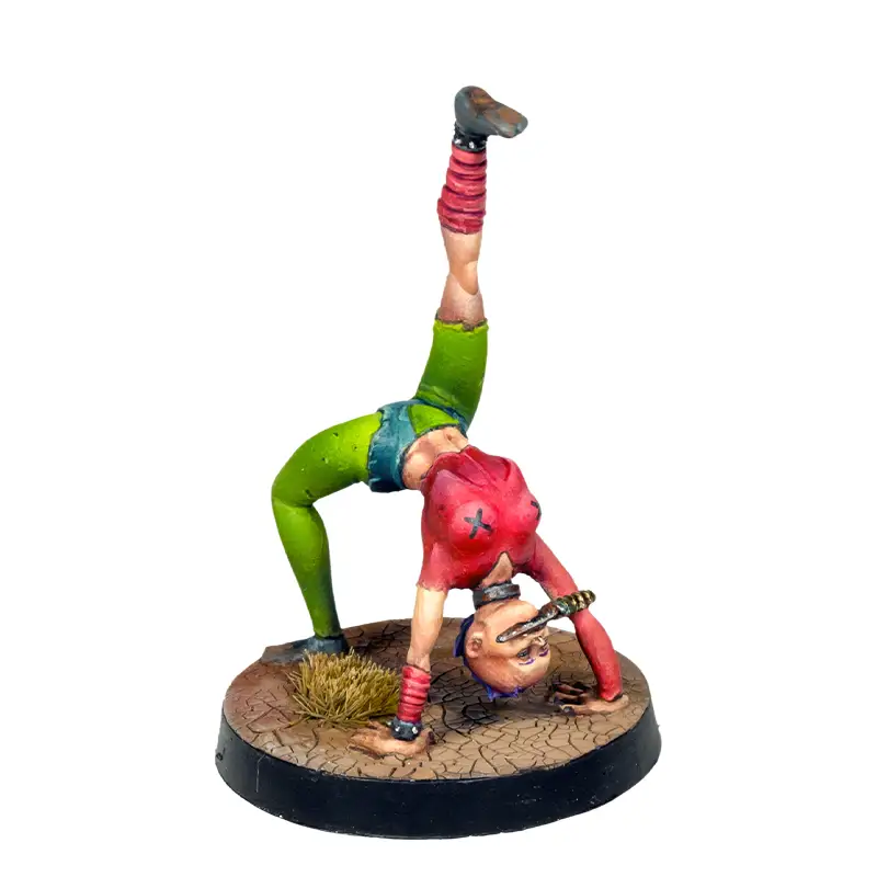 Acróbata con filo pequeño