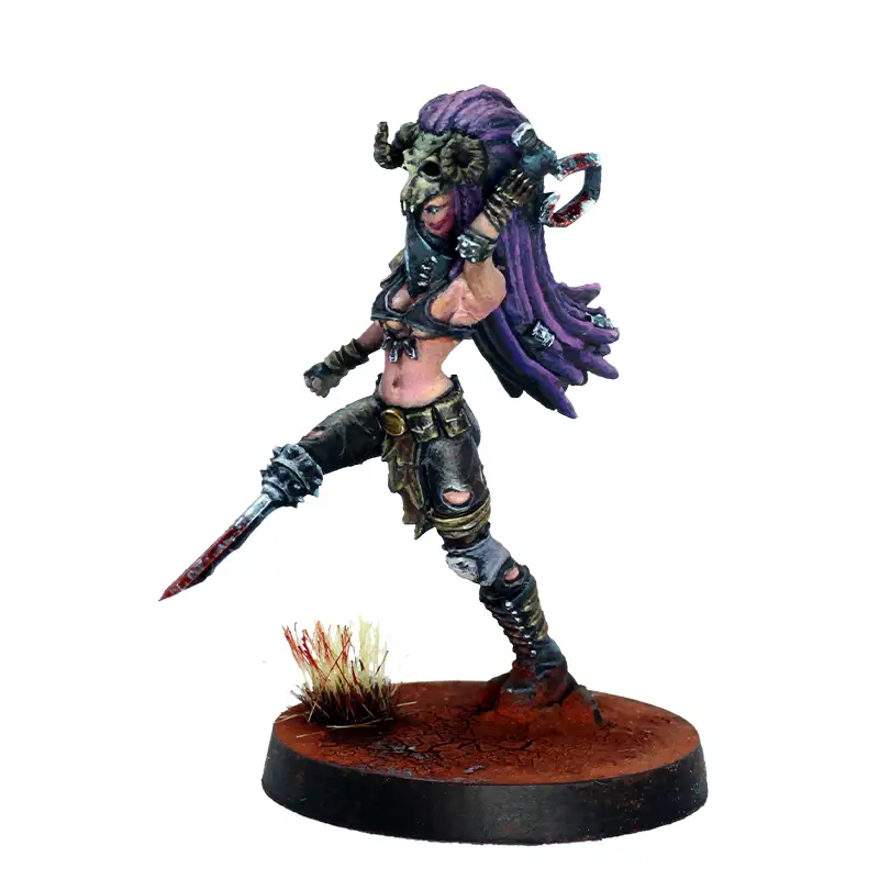 Desgarrador con hoz incrustada/filo medio