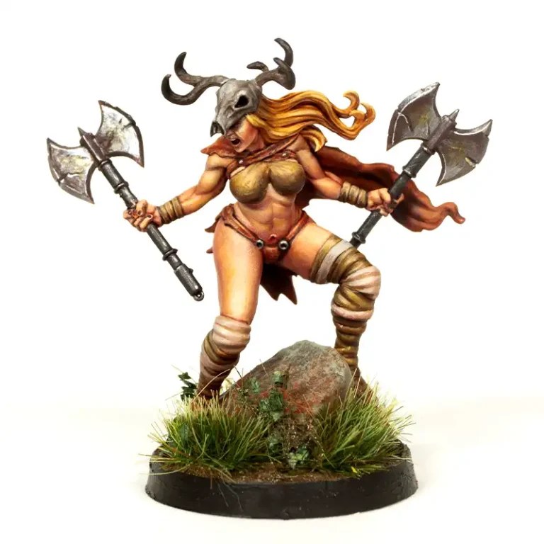 miniatura para pintar mujer juego de mesa wargame warmonger